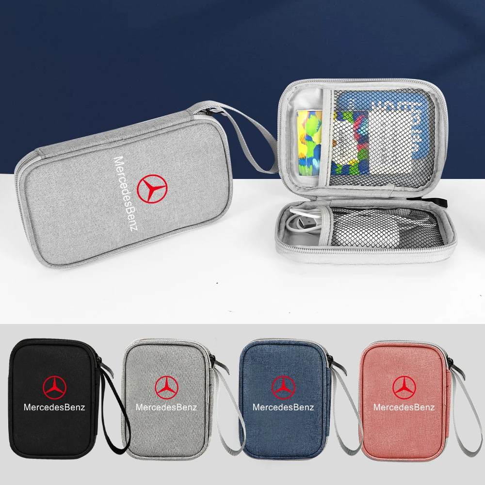 Автомобильная цифровая сумка для хранения ключей, USB-органайзер для наушников, коробка для Mercedes Benz AMG W212 W204 W211 W168 W205 W210 W108 W124 Автомобильная цифровая сумка для хранения ключей, USB-органайзер для наушников, коробка для Mercedes Benz AMG W212 W204 W211 W168 W205 W210 W108 W124