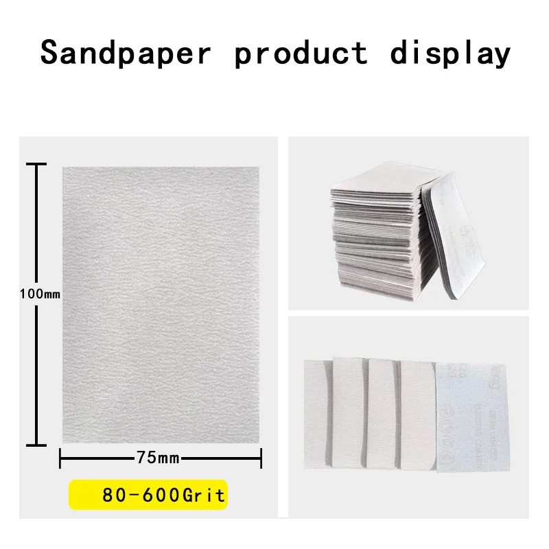 Square Flocked Suede Sandpaper 75*100mm Self Adhesive Sand Sheets Abrasive Grinding Paper For Stone Grinder Car Paint Wood Polis