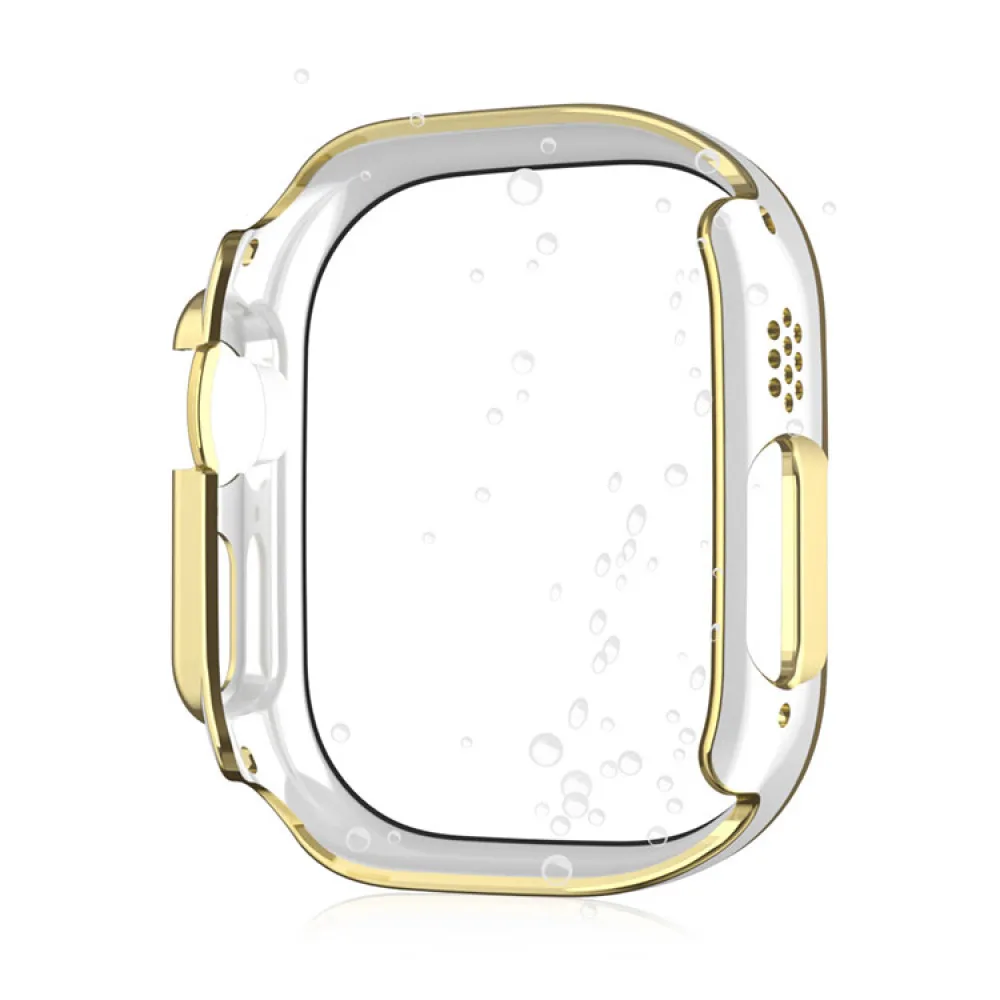 Capa de relógio galvanizada de duas cores, 49mm, peça única, à prova d'água, para relógio ultra2/relógio ultra, acessório de proteção