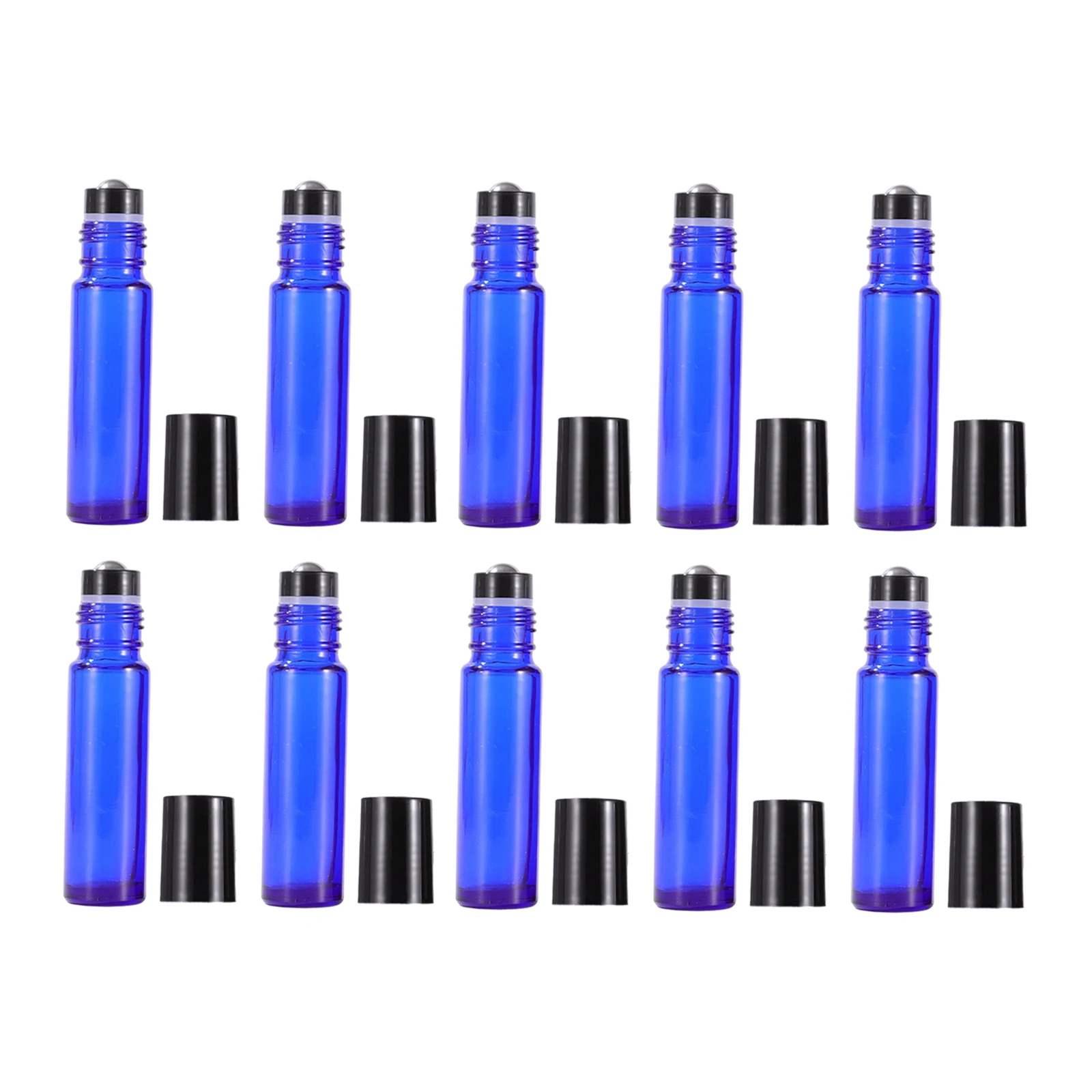 

10Pcs Glass Roll On Bottle 10ml Natural Deodorant Massage Glass Glass Inner Simple Design Perfume Cosmetic Containers Vial Small