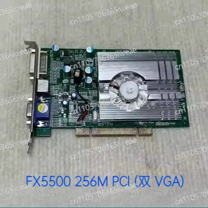 Dual VGA Dual Screen Multi Screen Graphics Card, Old PCI Graphics Card, Brand New Original FX5500 Independent 256M 128 Bit