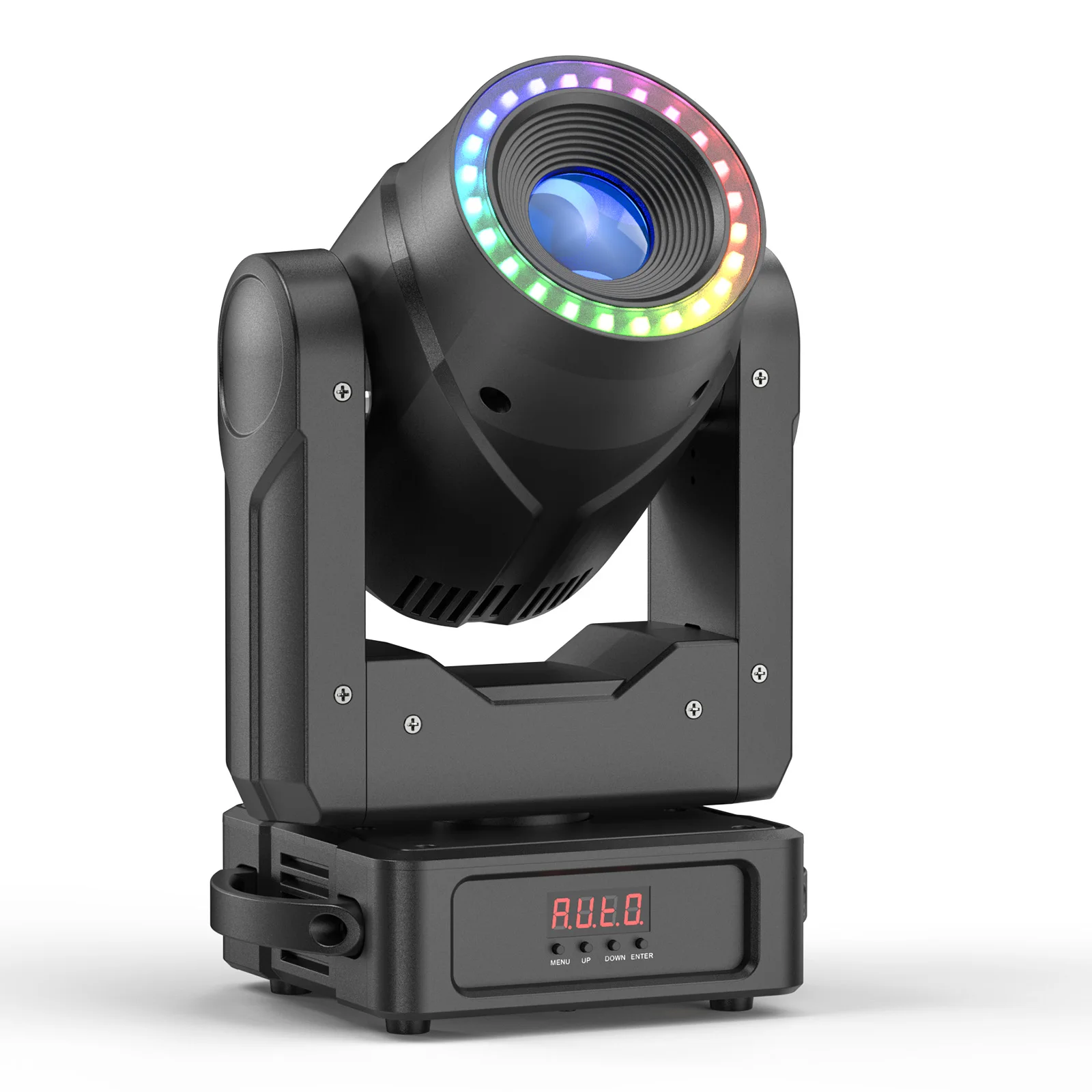 

Yiflamefly 150W Moving Head Lights Halo Strip RGBW LED Stage Lights With 7GOBOs 7Colors 3Prism DMX512 For DJ Disco Wedding Party