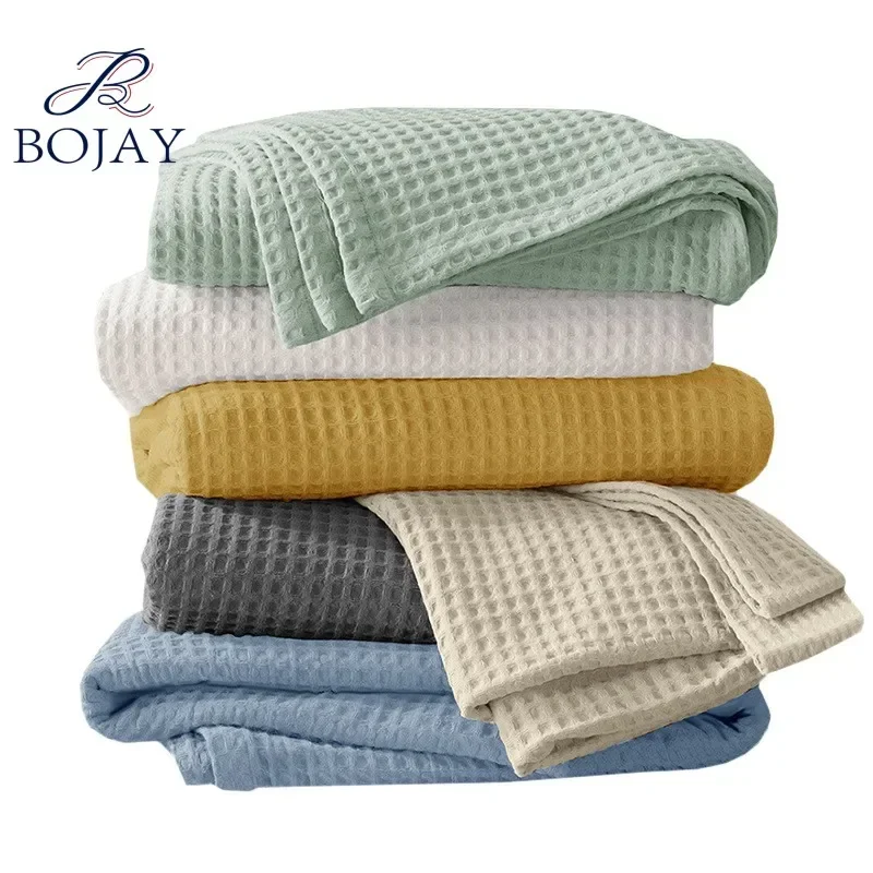 Soft Comfy Bamboo and Cotton Blankets for Hot Sleepers Lightweight Summer Blanket Baby Bamboo Waffle Cooling Blanket