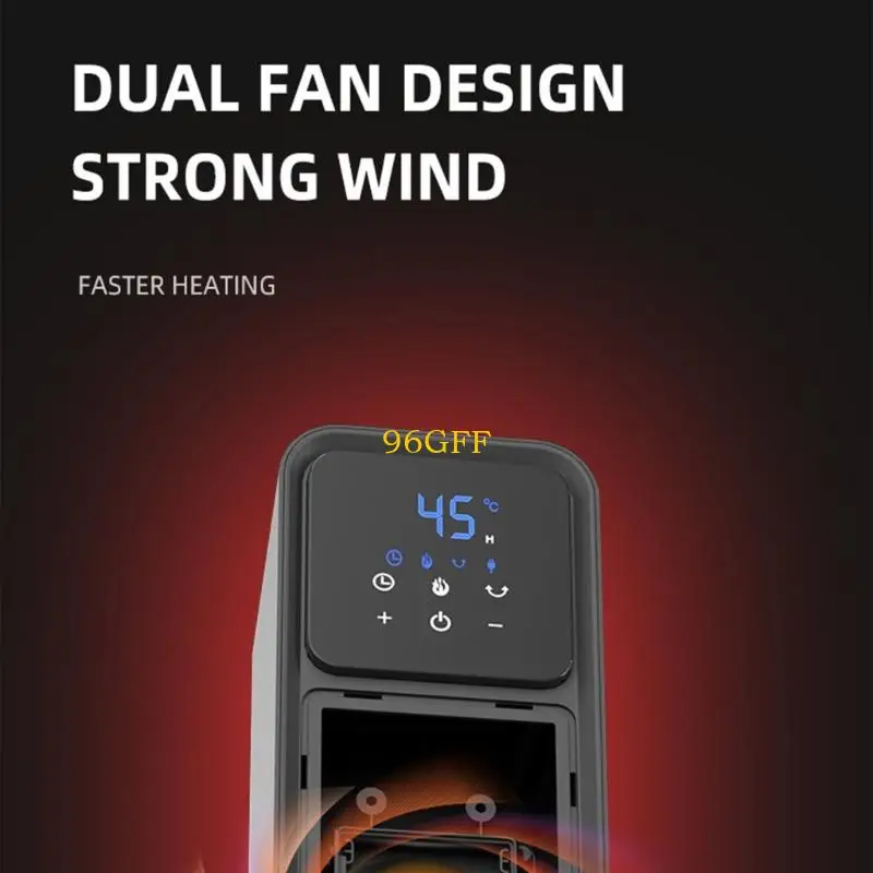 

96GF Mini Space Heater Lightweight Oscillating Fast Heating 2200W Energy Efficient for Indoor Use Protective Portable