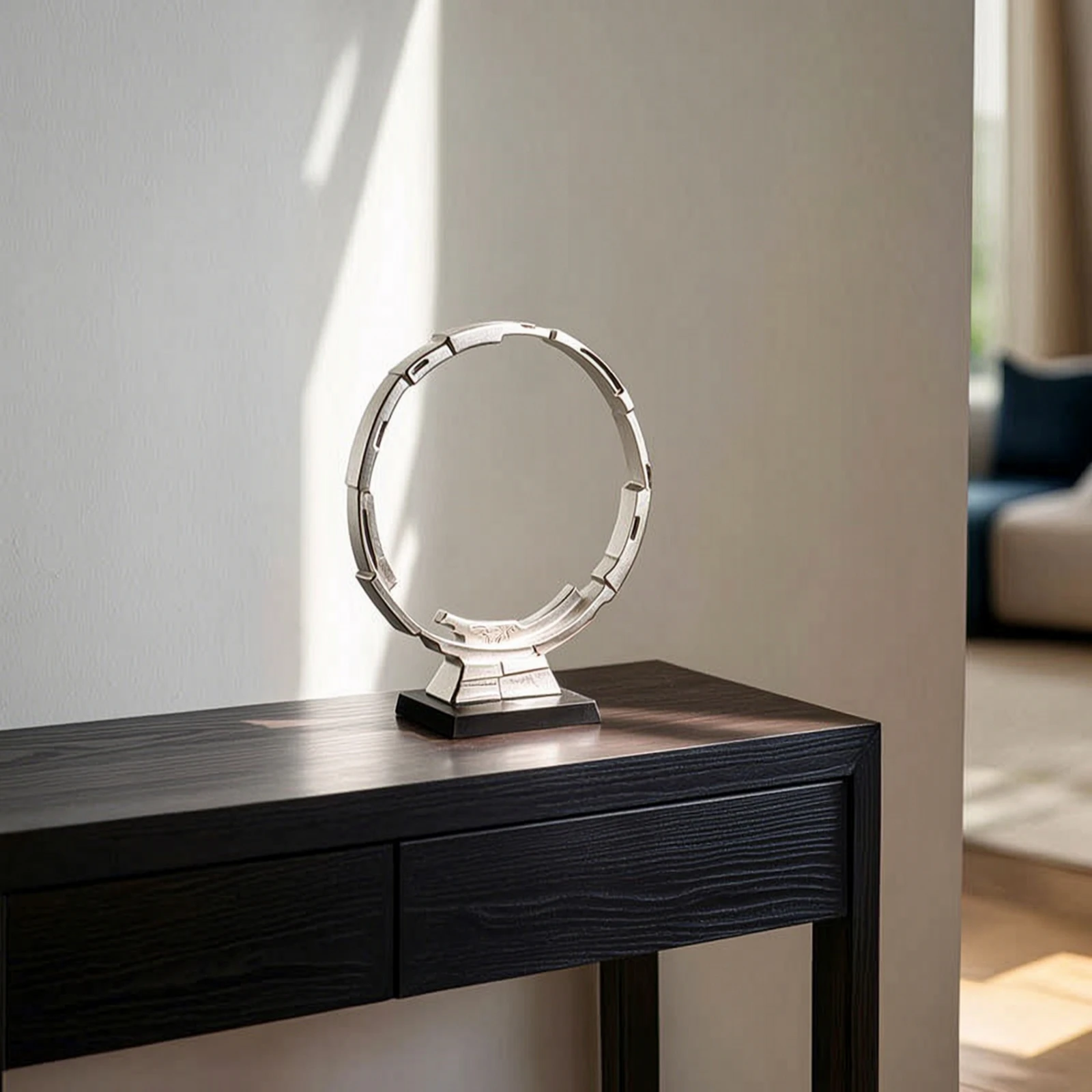 Circular Sculpture Decorative Abstract Sculpture Abstract Statue Minimalistic Circular Statue Elegant for Homeowners