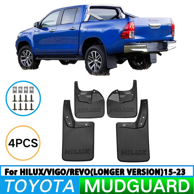 Para Toyota Hilux Hilux Vigo Revo 2015-2023 guardabarros trasero extendido para neumático de coche protector contra salpicaduras guardabarros de rueda delantera y trasera piezas de automóvil