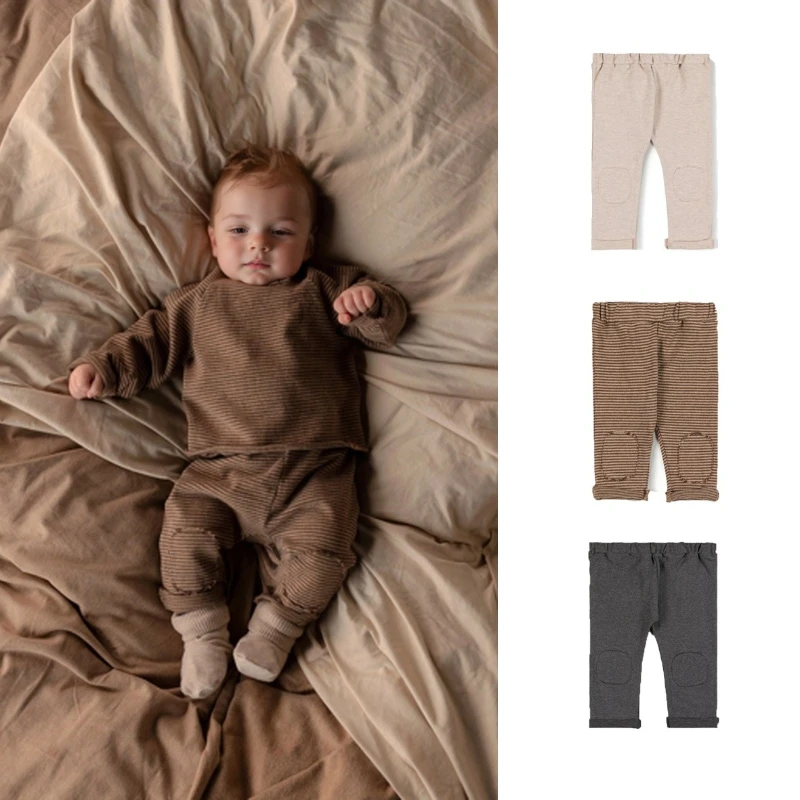 

New Fashionable and Simple Children's Autumn and Winter Casual Pants Striped Long Pants for Boys and Girls Baby Pants