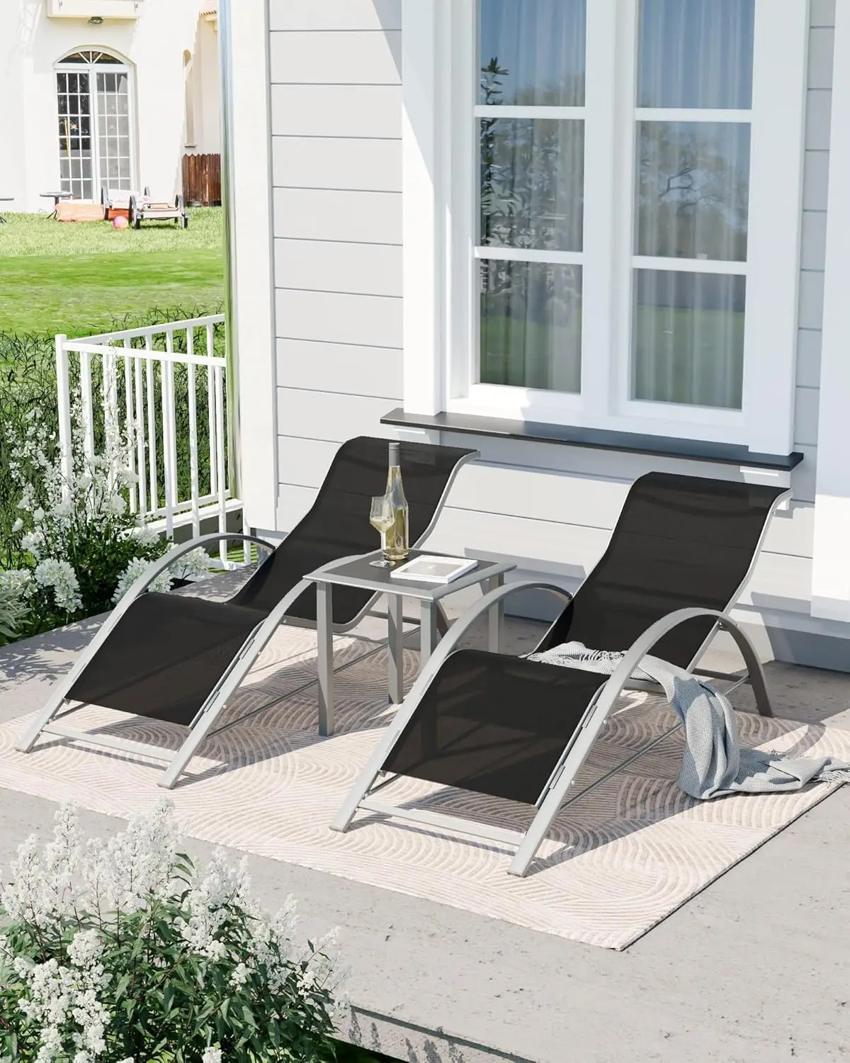 3'lü Alüminyum Çerçeveli Tesli - Deck Chair Lounger incelemesi ve fiyatı