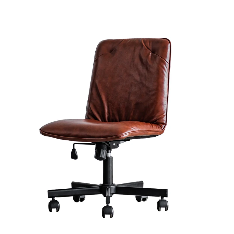 Light Luxury Study Chair Desk Leather Design Swivel Home Simple Office Chair Comfortable Computer Silla Oficina Furniture