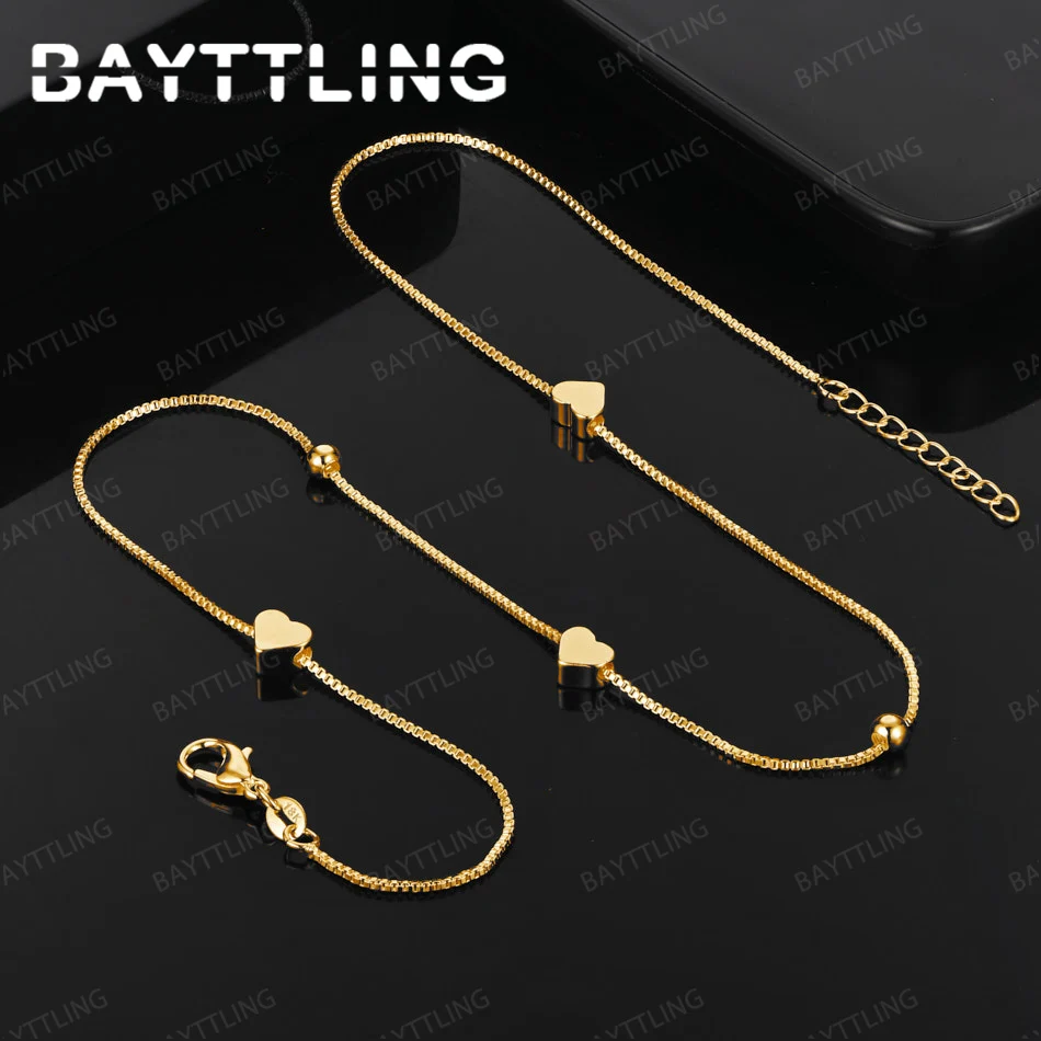 

925 silver 18k gold fashionable simple heart-shaped thin chain necklace women's gift accessories party wedding jewelry