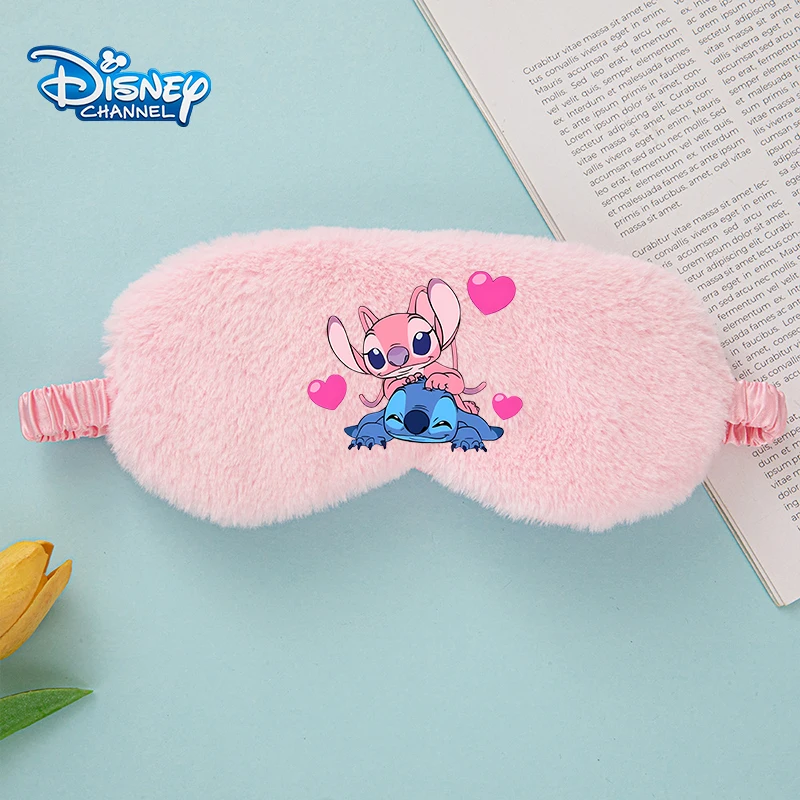 Disney Stitch Plush Eye Mask Girl Kawaii Soft Breathable Sleep Blindfold Boy Anime Figure Print Napping Eyeshade Adult Kid Gifts