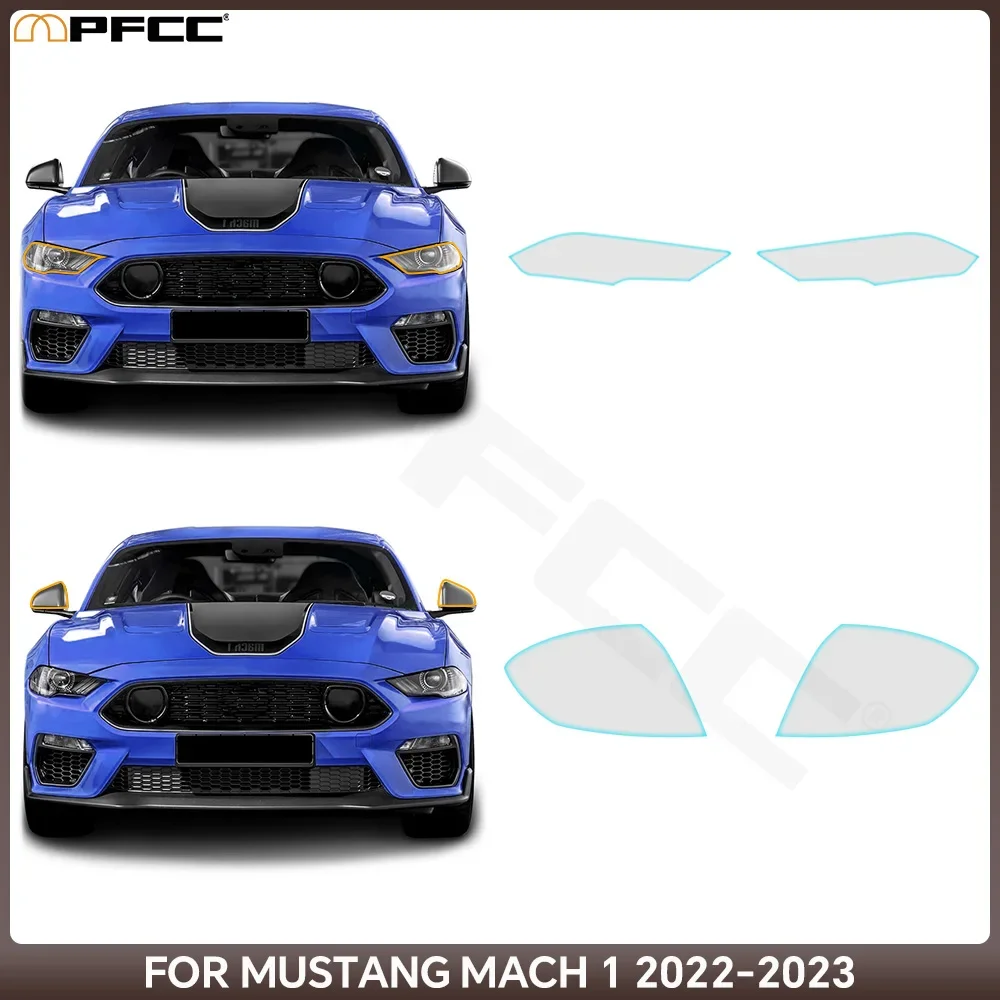 PPF Pre Cut Sticker For Ford Mustang Mach 1 2022-2023 PPF Transparent Clear Headlight Rearview Mirror Car Paint Protection Film