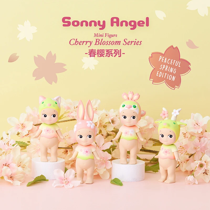 Sonny Angel Cherry Blossom Series Blind Box Toys Doll Cute Anime Action Figure Ornaments Figurines Dolls Desktop Home Decor