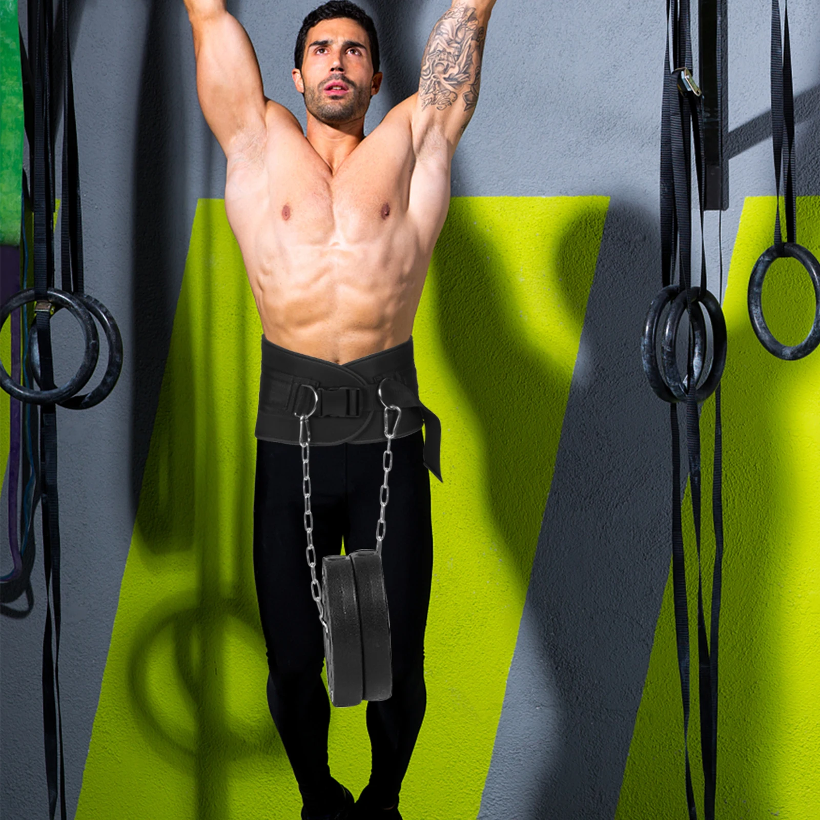 

Weighted Training Belt Contoured for Weight Lifting Pull-Up Dip Fitness Sports Muscle Strength Pull-Up Belt