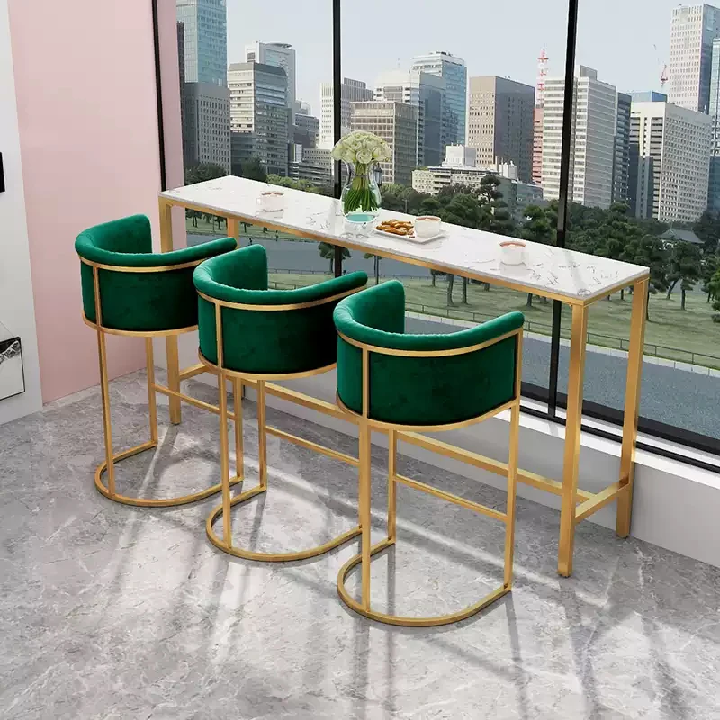 

Modern bar metal steel chair frame bar stool high density sponge customization