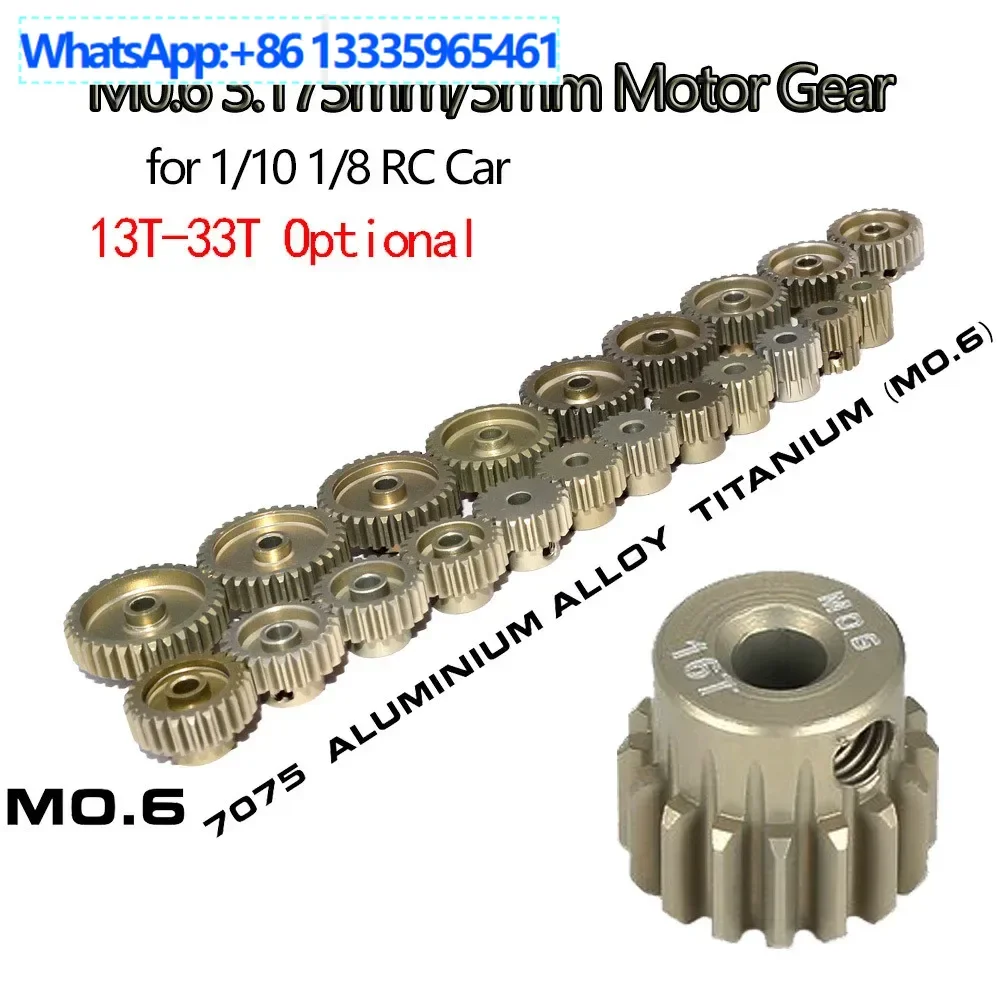 

3Pcs M0.6 13-33T 3.175 1/10 Remote Control Car Universal Aluminum Tooth