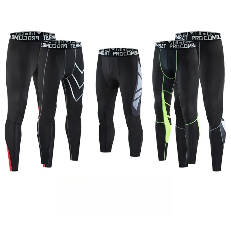 

Breathable Quick-dry Compression Pants Men Skinny Long Pants Basketball Fitness Training Bottom Outdoor Running Sport Tights