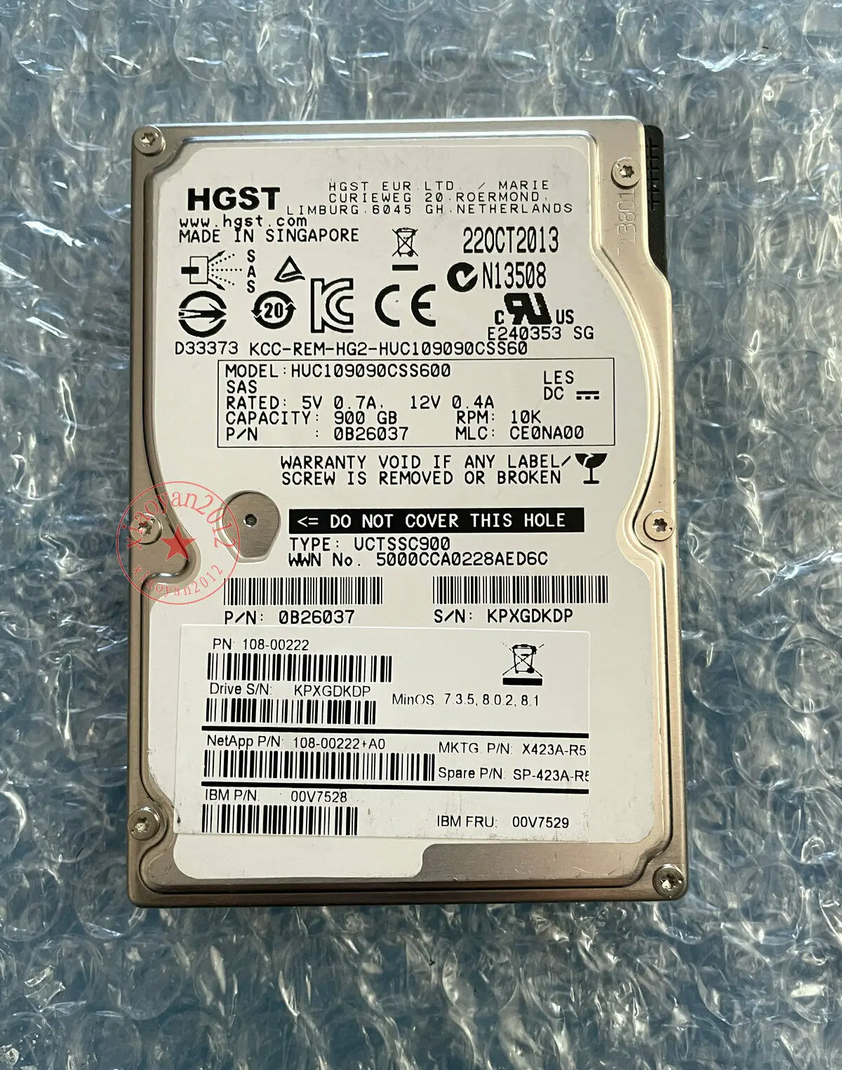 Imagem -02 - Disco Rígido de Hdd para Hgst Huc1090css600 900gb 10k 25 Gbps 64m Sas Hdd