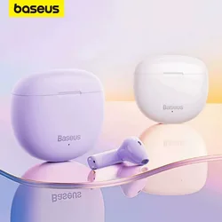 Baseus-Encok W2i Fones De Ouvido Sem Fio, Bluetooth 5.3, 2Mic, Chamada ENC, redu12.a De ruido, Fones De Ouvido TWS, Baixa lat'nci