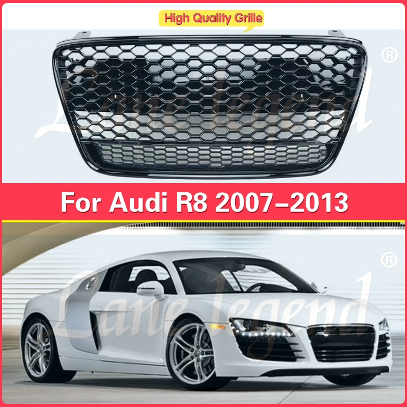 

Car Auto Parts For Audi R8 2007-2013 New ABS Front Racing Grill Bumper Honeycomb Engine Mesh Guard Car Accessories