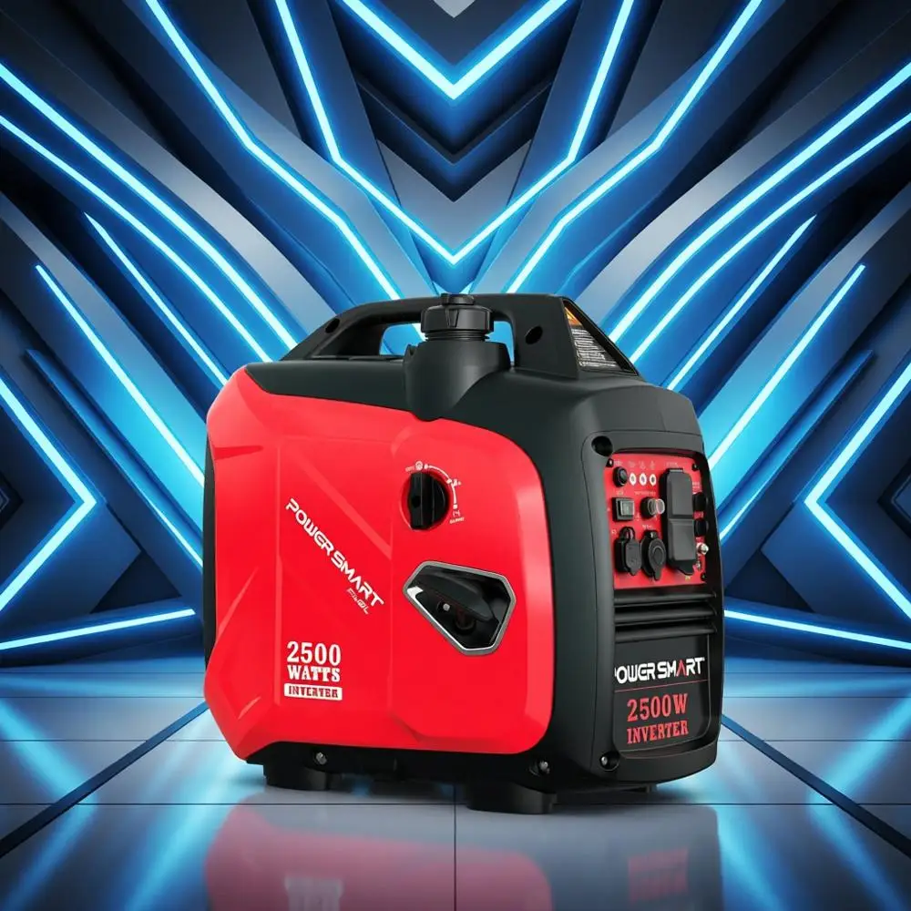 

2500 Watt Portable Inverter Generator, 79.8cc Gas Powered Engine with 5.5H Long Runtime, Ultra Quiet Small Generator or Camping,