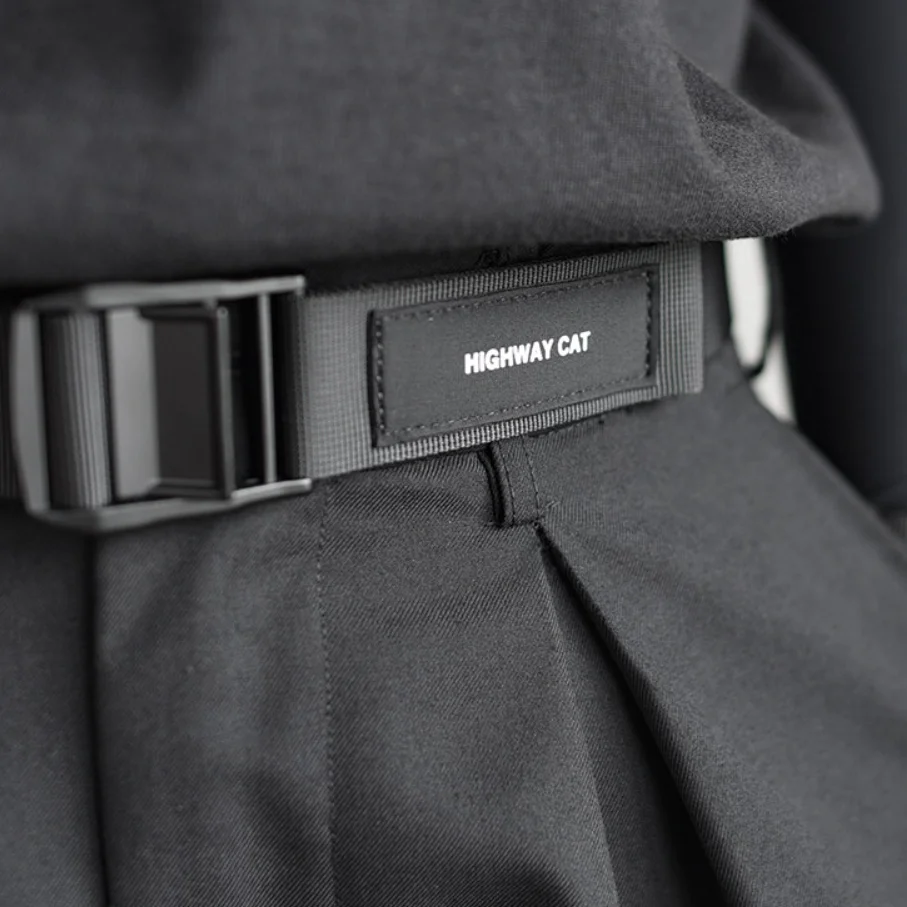 Men's Tactical Canvas Web Belt Zinc Alloy Clamp Buckle 3.2cm Wide Black Smooth Slide Belt, Heavy Duty Outdoor Work Duty Belt