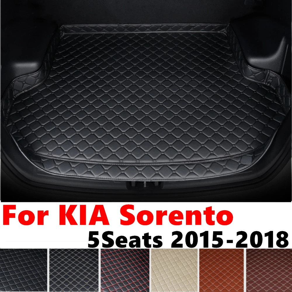 High Side Car trunk mat for KIA Sorento 5Seats 2018 2017-2015 Tail Boot Tray luggage Pad Rear Cargo Liner Interior Accessories