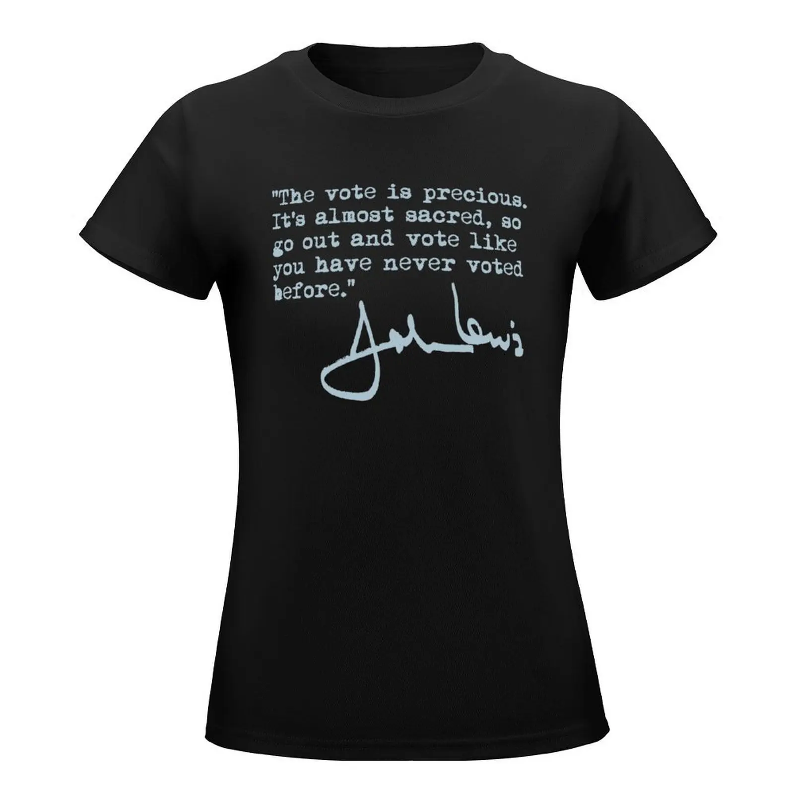 John Lewis - the VOTE is precious - Sacred (blue) T-Shirt tees cute tops kawaii clothes summer clothes for Women