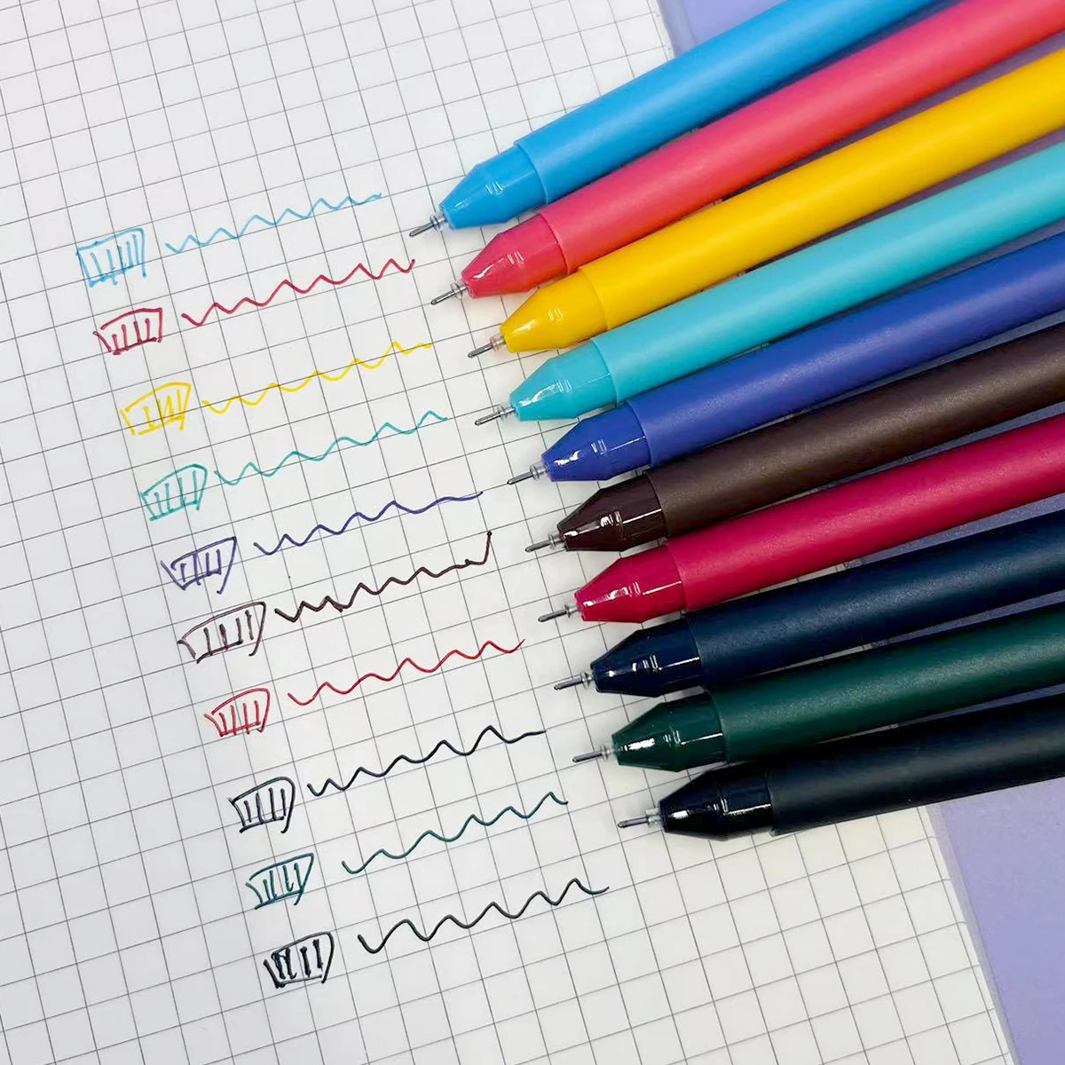 

10Pcs Morandi Color Gel Pens, 0.5mm Fine Point, Smooth Writing for Journal & School