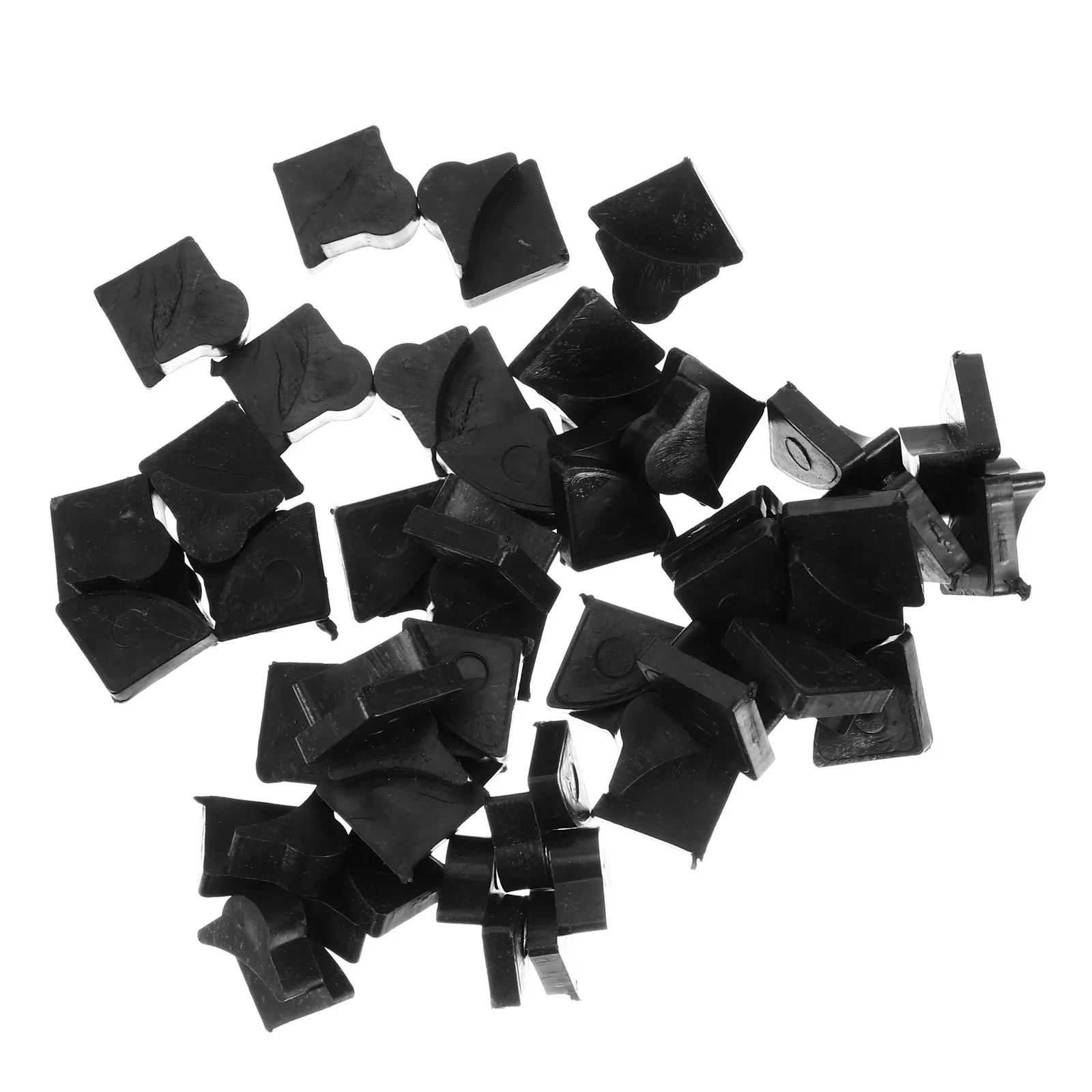 40Pcs PP Plastic Fasteners Multi Directional Lock Slots Modular Storage Clips for Closet Shelf Cabinet Organizer Easy Assembly