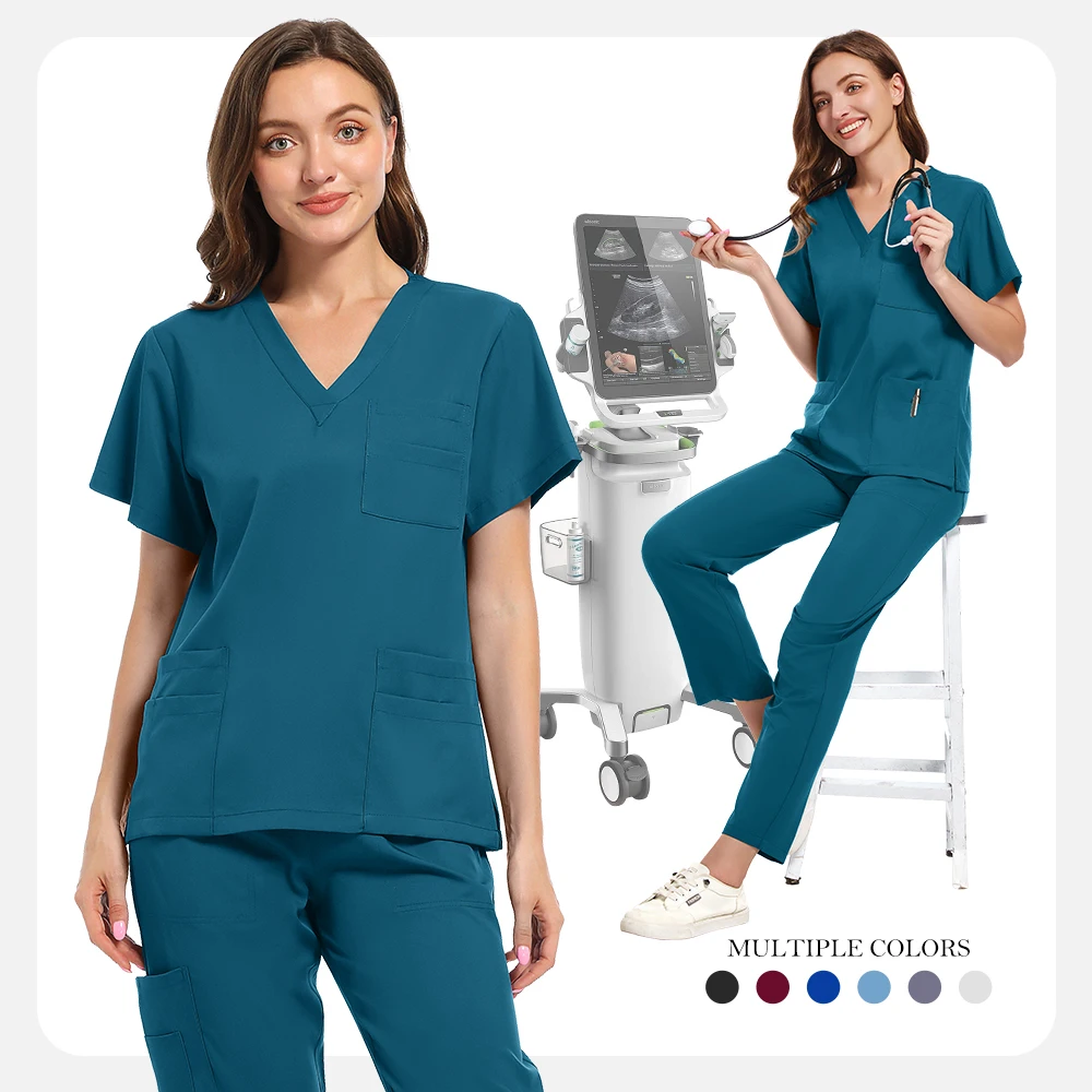 โรงงานขายส่งขัดสีสันสดใสขัดทางการแพทย์เครื่องแบบชุดหลายสีขัดพยาบาลโรงพยาบาลขายส่งเสื้อผ้าโรงพยาบาล