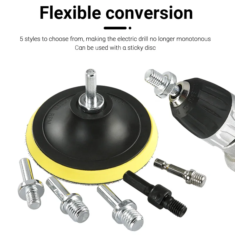 Hand drill angle grinder adapter connecting rod hexagonal handle round handle sticky disc polishing machine accessories tool