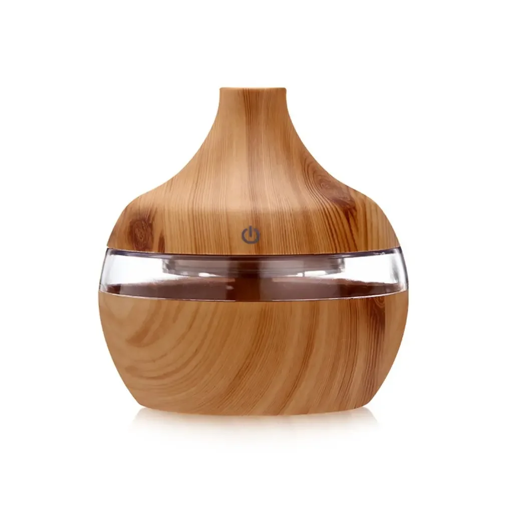 Wood Grain Essential Oil Aromatherapy Diffuser USB Charging Home Air Humidifier Purify Soothing LED Night Light Mist Maker: Enha