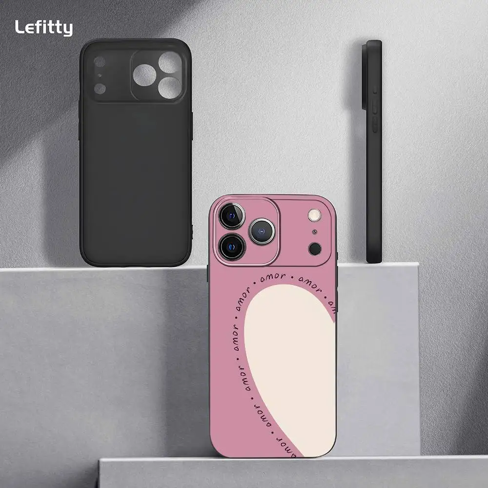 Love couple phone case for iPhone 17 16 15 14 13 Pro Max Plus Mini Frosted Soft Case Funda Shockproof Cases