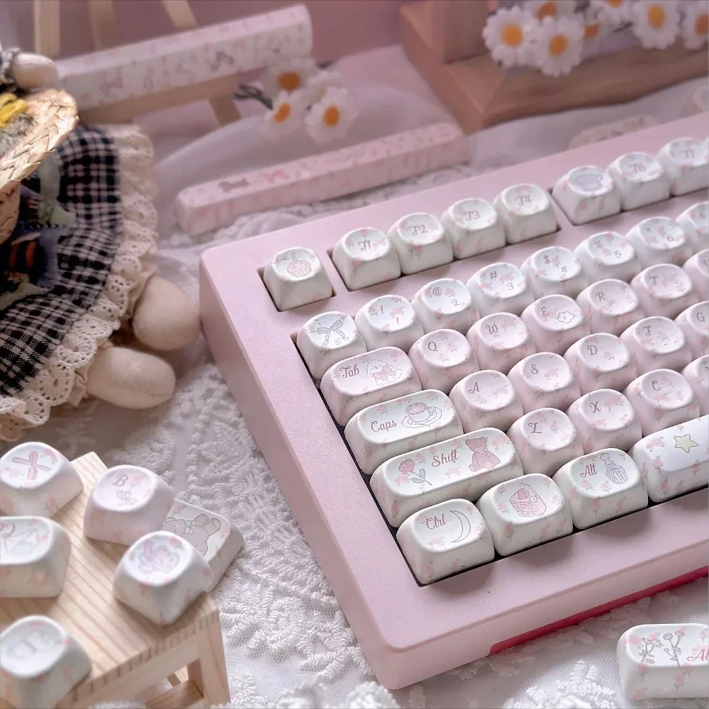 Spring gift 140-key PBT cherry/MOA keyboard keycaps for MX switches, custom mechanical keyboard accessories