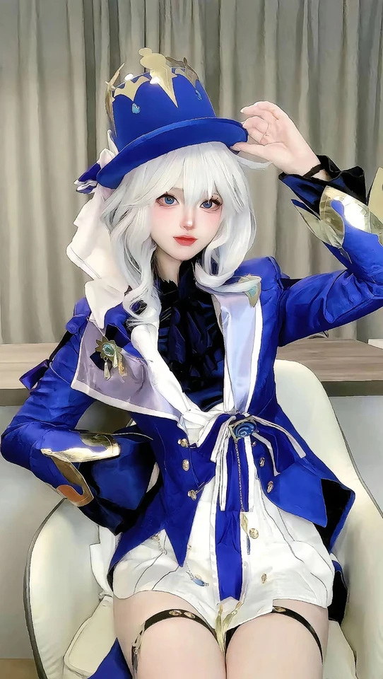 Peluca Cosplay De Furina Focalors – Cabello Sintético Para Genshin Impact, Halloween Y Role Play