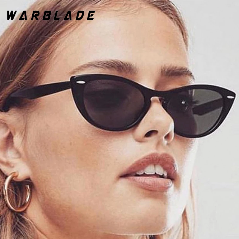 

Luxury Rivets Decoration Design Sexy Small Frame Cat Eye Women Sunglasses Personality Men Sunglass Outdoor Travel Eyewear UV400