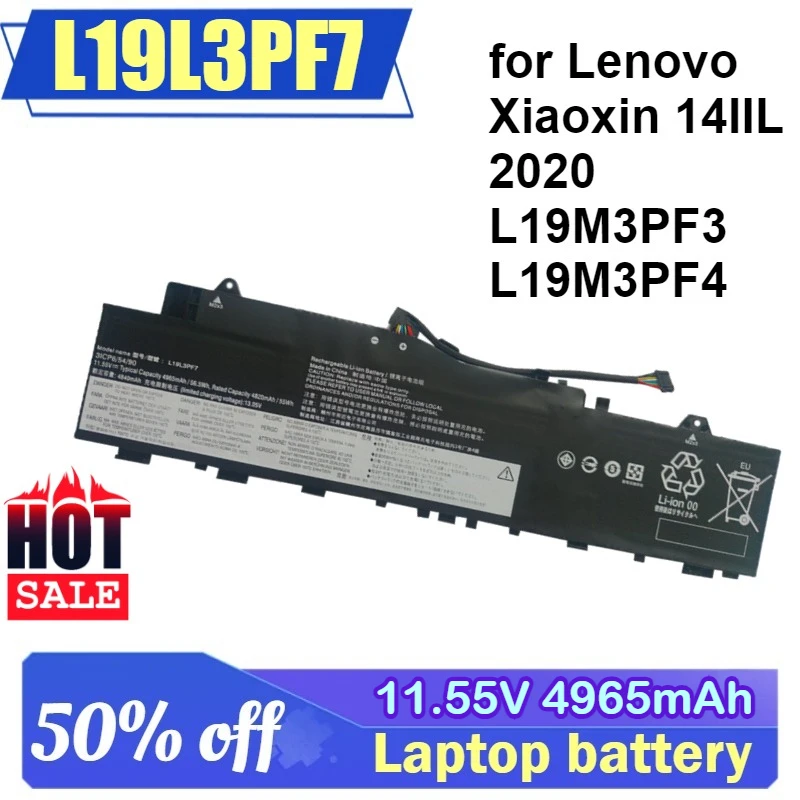 

Аккумулятор L19L3PF7 для Lenovo Xiaoxin 14IIL 2020, замена L19M3PF3, L19M3PF4