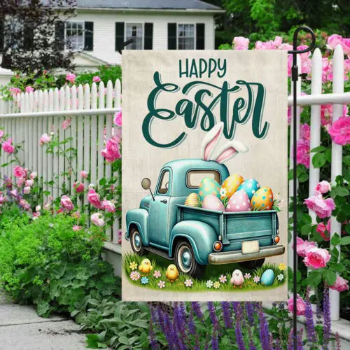 Happy Easter Truck Flag Garden Flag AAL HHM WZZ yyi