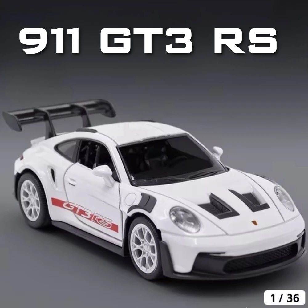 1:36 911 GT3 RS Turbo 1978 Model Car Toy Alloy Body Strong Durable Sports Cars Rear Wheel Pull Back Vehicles Collectible Item