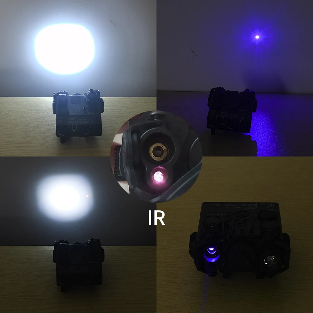 Imagem -05 - Airsoft Tactical Metal Dbal a2 Laser Vermelho Verde Azul Ponto ir Visão Branco Luz Strobe Dbal Peq Lazer Caça Arma Luz