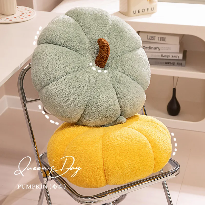 INS Style 45cm Halloween Pumpkin Plush Toy Fluffly Colorful Throw Pillow Soft Stuffed Plants Doll Sofa Cushion Home Room Decor