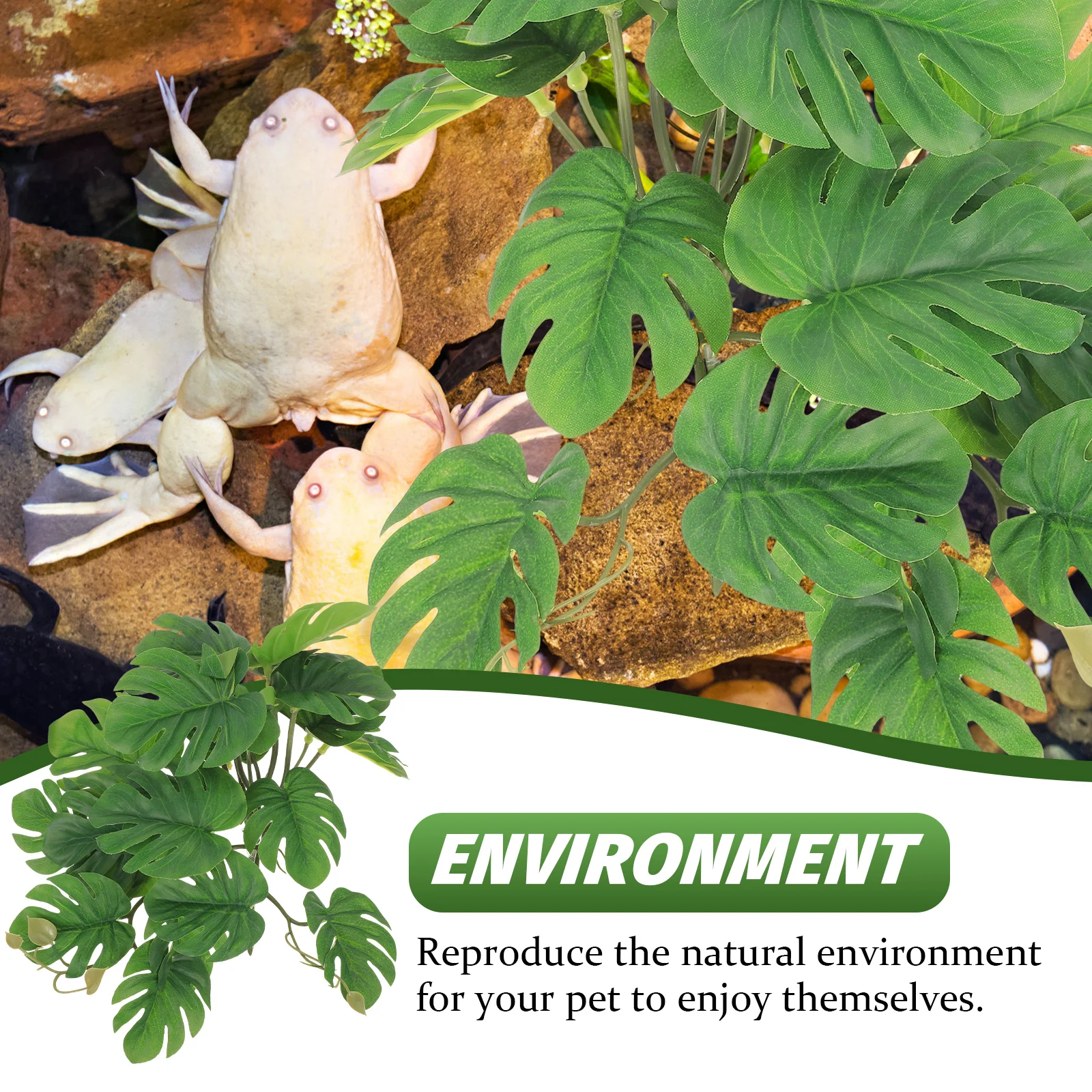 

Lifelike Reptile Terrarium Plant Fish Tank Ornament Decorative Aquarium Plants Premium Fake Plant For Lizard Box Reptile Tank