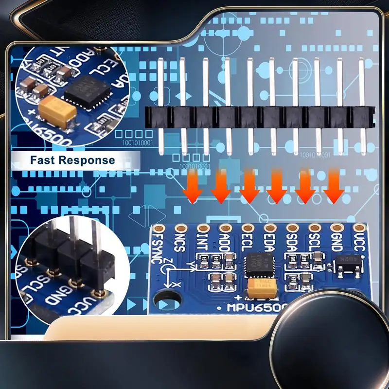 

10Pcs MPU6500 Gyroscope Accelerometer Sensor Module 6-Axis GY-6500 Sensor Module IIC Communication Protocol-N34R
