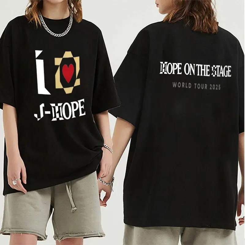 

2025 Summer New Casual Y2KT-shirt Hip Hop New Jhope HOPE ON THE STAGE T-shirt Versatile Wholesale Men Sleepwear
