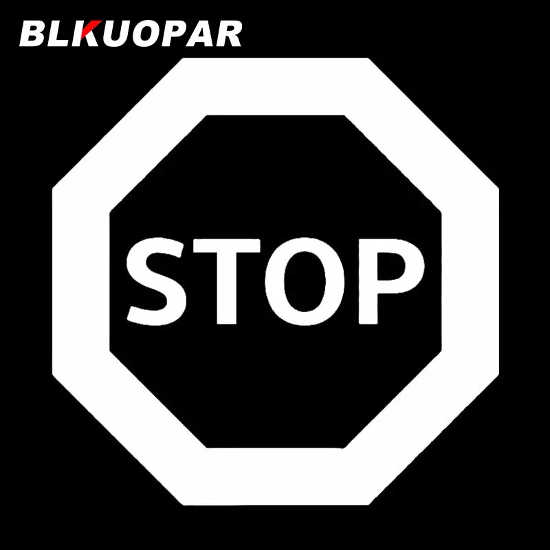 BLKUOPAR Stop Alert Car Stickers Silhouette JDM Assessoires Vinyl Car Wrap Custom Printing Creative Sunscreen Graffiti Stickers