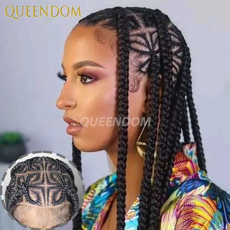 

36 "Корковый плетеный парик, синтетические полные парики спереди, Jumbo, парик с косами без узлов для женщин, искусственный локоны, парик с косой в форме бабочки