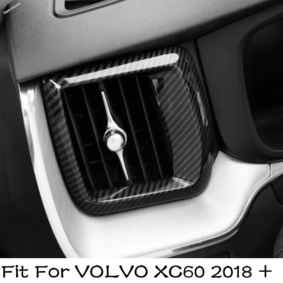 

Dashboard Side Air Conditioning AC Outlet Vent Panel Cover Trim ABS Matte / Carbon Fiber Accessories For Volvo XC60 2018 - 2024