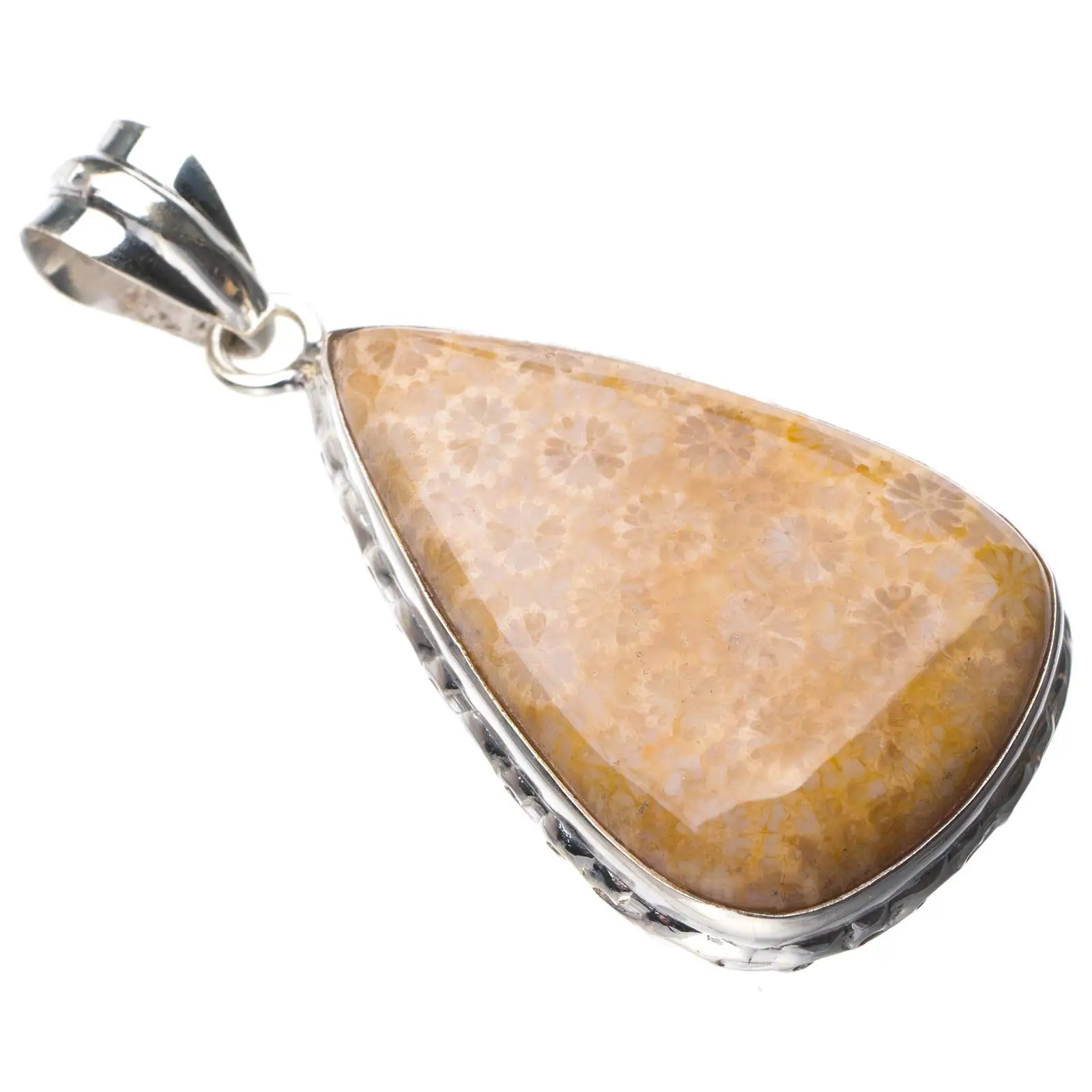 

StarGems®Натуральная Хризантема, яшма, ручная работа, искусственная серебряная подвеска 2 дюйма E0130