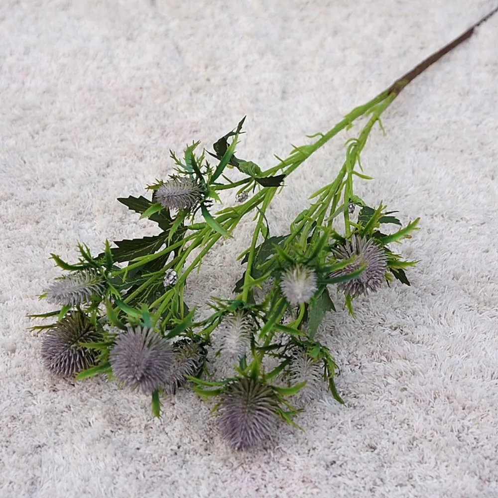 Real Touch Artificial Sea Holly Branch Handmade Exquisite Simulation Sea Holly Flowers Realistic Fake Flowers